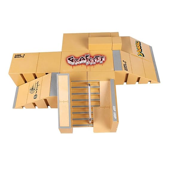 Creation® 8PCS Skatepark Kit Ramp Teile für Tech Deck Finger Skateboard ultimative Sport Sporttraining Props
