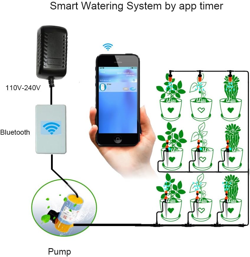 Smart Automatic Watering System by Smartphone App Set Timer Auto