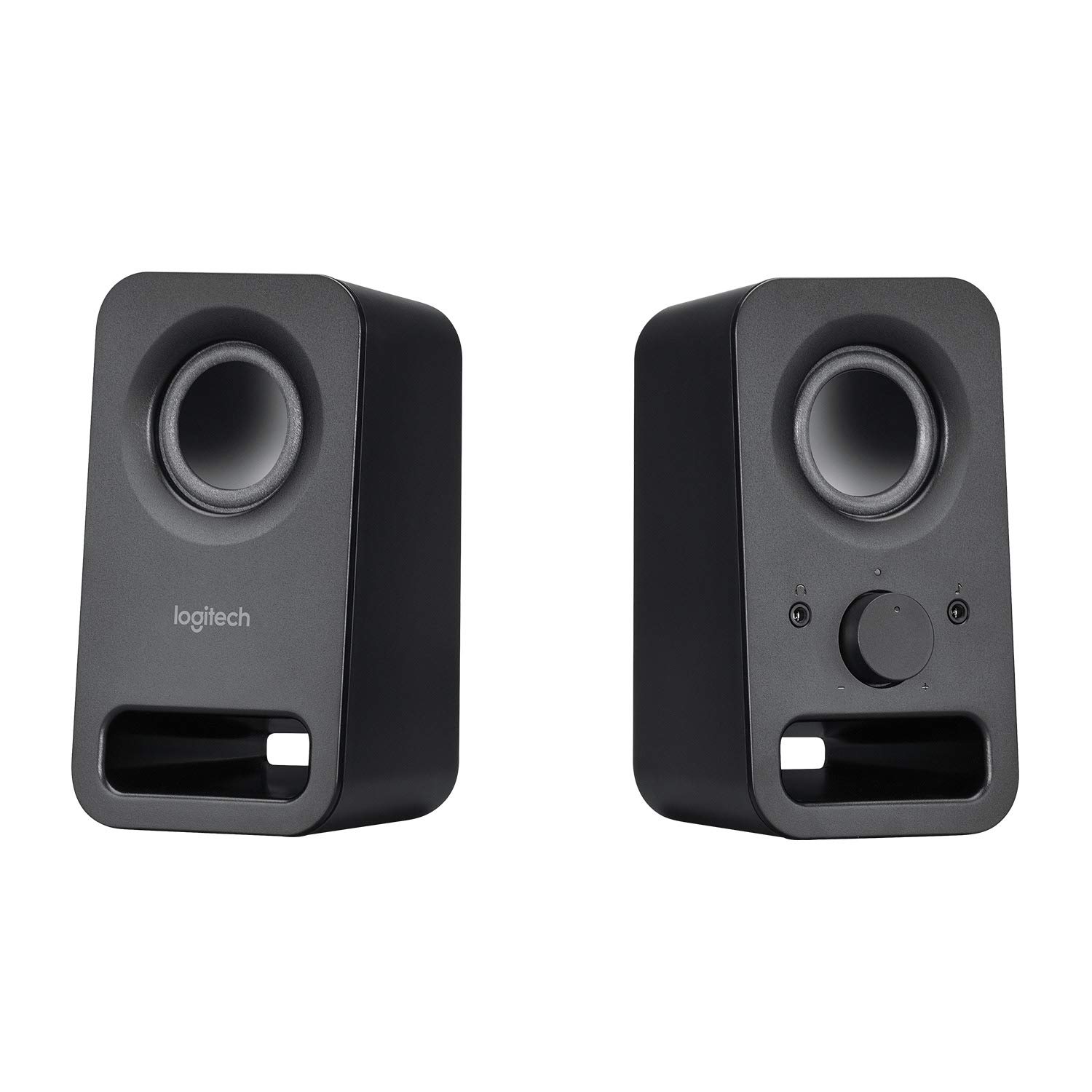 Altavoces multimedia Logitech Z150 con sonido estéreo para múltiples dispositivos, negro