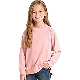 NUMYEAN Girls Long Sleeve Shirts SideSplit Crewneck T-Shirts for Girls Size 7-14 Years