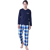 BYX SweetLeisure Big Boys Long Sleeve Plaid Pajamas Cotton Young Teens Sleepwear 10-17Years