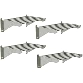 Palram - Canopia Four Heavy Duty Shelf Kits for Most Canopia Greenhouses | Greenhouse Accessory, Durable Metal Aluminum Plant Shelving, Storage, Organization, Garden Space, Easy To Install, Adjustable