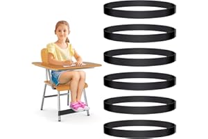 6 Pack Chair Bands for Kids with Fidgety Feet, ADHD Tools for Kids, ROOKEA Sensory Room Must Haves for Adhd Kids Fidget Chair Bands Autism Classroom Must Haves ADHD Tools for Classroom Home Chairs