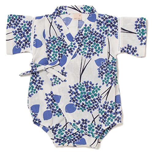 Amazon プティマイン Petit Main あじさい柄甚平ロンパース