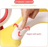 Rainberg Kids Potty Training Toilet Seat with Ladder Adjustable Height Red view 2