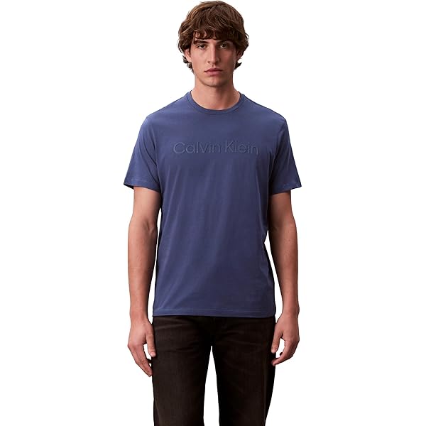 Calvin Klein Men's Relaxed Fit Monogram Logo Crewneck T