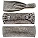 Calbeing Women's Workout Headbands Non Slip Yoga Hairbands Moisture Wicking Sport Sweatbands for Fitness Running Gym Travel Athletic Exercise (Gray)