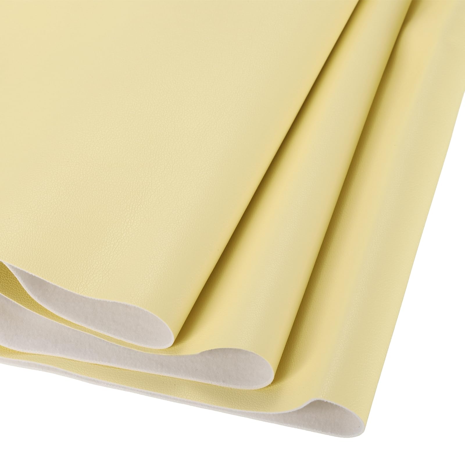 DMiotech 1 Pack 14 Inch x 53 Inch Faux Leather Strip Furniture Cover Napa Skin Yellow PU Leather Roll for Handmade DIY Craft Projects