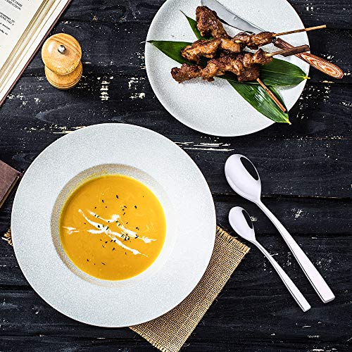 Tesinll Silverware Flatware Cutlery Set, Stainless Steel Utensils Service for 1, Including a Knife, a Fork, two Spoons for Home and Restaurant, Mirror Polished, Dishwasher Safe