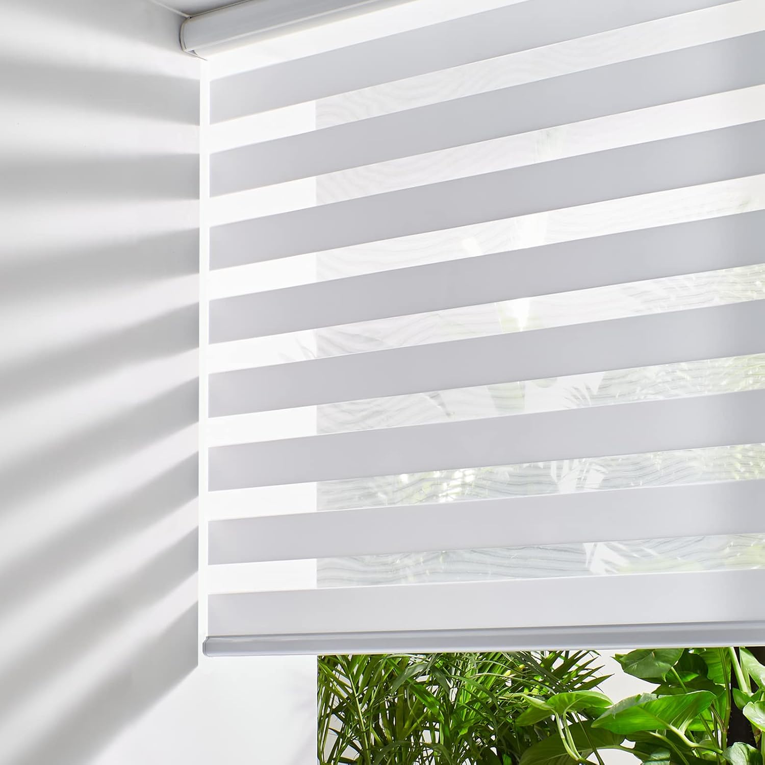 Window Treatments - Persilux Cordless Zebra Blinds for Windows Free-Stop Window Blinds (34