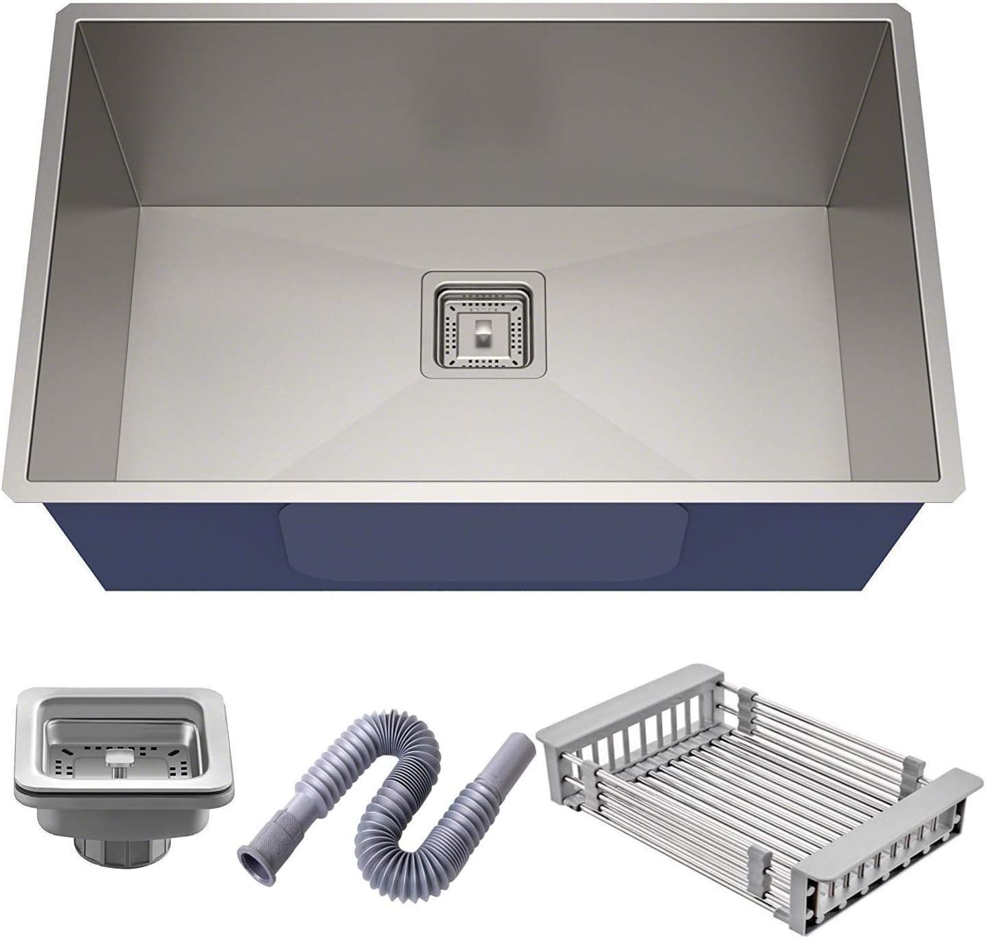 Mapson Sound Proof Single Bowl Stainless Steel Matte Finish Kitchen Sink (24x18x10-inch, Silver)