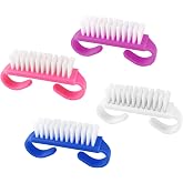 Handle Grip Nail Brushes, 4 Pack Travel Size Nail Brush for Cleaning Fingernails, Colorful Hand Scrub Cleaning Brushes