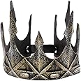 Liatunou Regal King's Crown,Adjustable Royal Crown Prince Tiara,Medieval King Costume Accessories for Adult