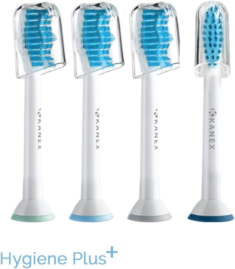 Hygiene Plus Replacement Toothbrush Heads Compatible with Philips 4 Pack