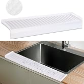 AyNirser Sink Edge Protector with Suction Cup 4"x30" 20" 14", Silicone Sink Splash Guard for Kitchen &amp; Bathroom, Protect Countertop from Scratches, Stains, for Stainless Steel Granite Quartz-Clear