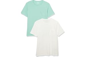 Amazon Essentials Mens T-Shirt Slim-Fit Short-Sleeve Crewneck Pocket