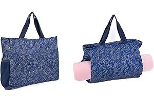 FATOLXX Yoga Mat Tote Pilates Bag - Waterproof Yoga Gym Bags and Carriers Fits Your All Stuff with Wet Pocket Zipper Yoga Mat Holder