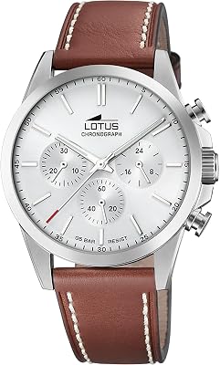 Orologio Uomo Analogico in Acciaio Inossidabile e Pelle Marrone