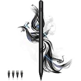 Stylus Pens for Touch Screens Power-Display Tablet Pen POM Tip Magnetic Digital Touch Pen Compatible with iPhone/iPad/Switch/Lenovo/and Other iOS/Android Smartphone and Tablet Devices (Black)