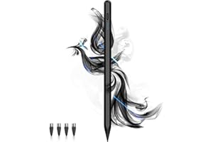 DOGAIN Stylus Pens for Touch Screens Power-Display Tablet Pen POM Tip Magnetic Digital Touch Pen Compatible with iPhone/iPad/iPad Pro/Lenovo/and Other iOS/Android Smartphone and Tablet Devices (Black)