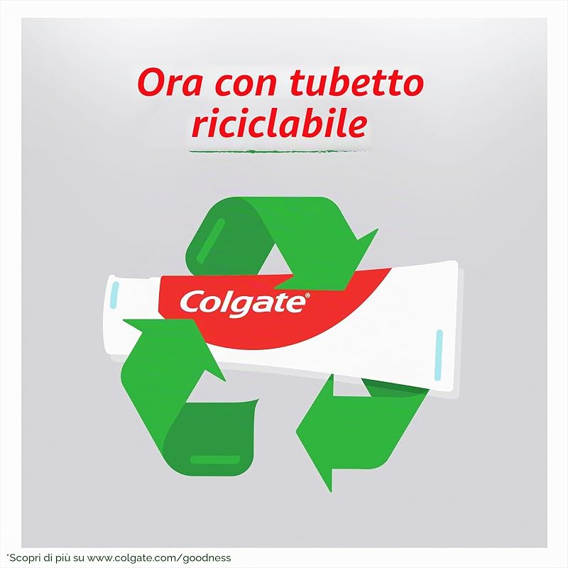 Max White Cristalli Bianchi Dentifricio Sbiancante, Confezione da 12 Pezzi x 75 ml, Salute Orcodentale Completa, Dentifricio Sbiancante con Protezione contro le Carie, Alito Fresco