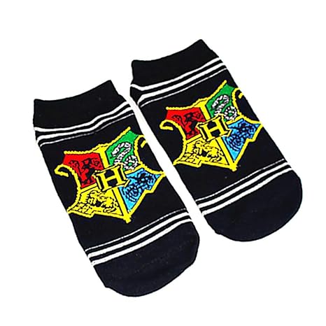 1 Paar Harry Potter Hogwarts Socken, Sneaker, Acryl (schwarz)