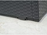 Keter Capri Grey Outdoor Storage Box 123cm Garden Seat Rattan Look 305L view 3