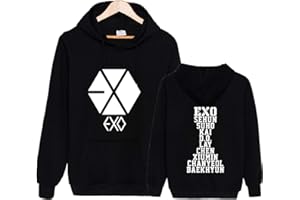 QAEDTLS Kpop EXO Hoodie Sweatshirt Sehun Suho Xiumin Kai Chanyeol Sweater Jacket