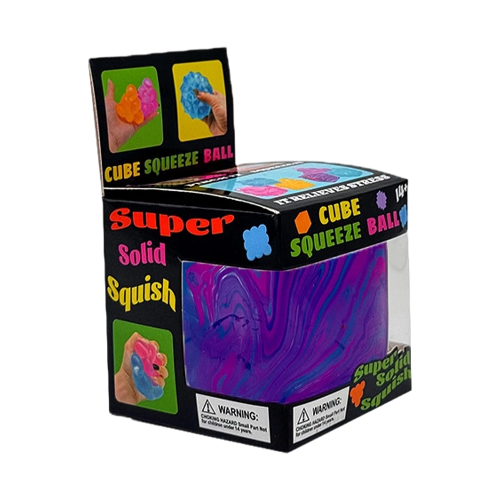 Squishy Stress Cube for Adults,Squishy Slow Rising Fidget Cube Sensory for Anxiety Stress Relief High Density Ice Squeeze Ball Cubes Purple