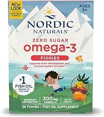 Nordic Naturals Nordic Omega-3 Fishies, Tutti Frutti - 36 Fishies - 300 mg Total Omega-3s with EPA & DHA - Healthy Brain, Moo