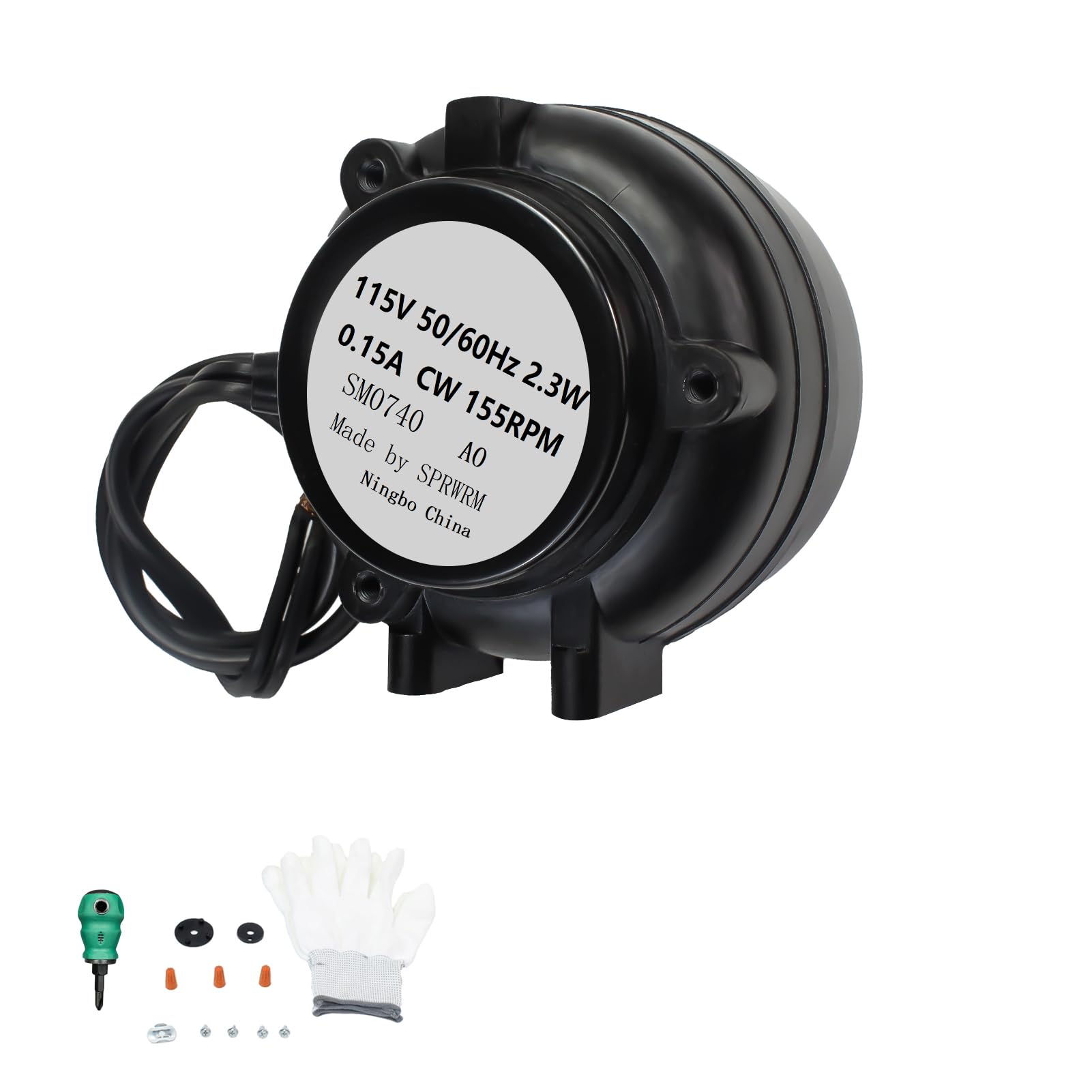 Photo 1 of SPRWRM SM0740 4200740 Refrigerator Condenser Motor OEM Upgrades 120V 2.3W .15A 50/60Hz 1550 RPM
