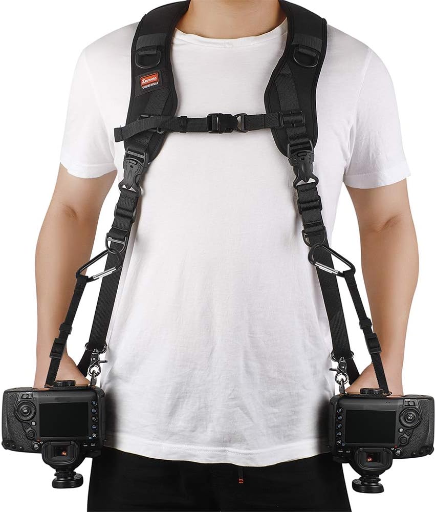 Ztowoto Camera Strap Double Shoulder Camera Strap Harness Quick Release