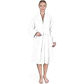 American Soft Linen Women’s Fleece Bathrobe Luxury Soft, Plush Robe for Women Cozy Spa Quality Adult Bathroom Lounge Robe