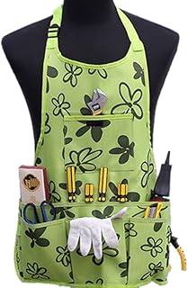Oxford Tuch Arbeitsschürze Gartenschürze für Haus Garten Wasserdicht Strapazierfähige Arbeitsschürze mit Werkzeugtaschen Verstellbar bis XXL für Damen und Herren