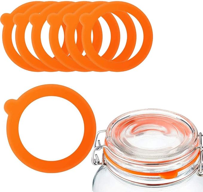 12 Pack Replacement Silicone Seals, Rubber Jar Seals