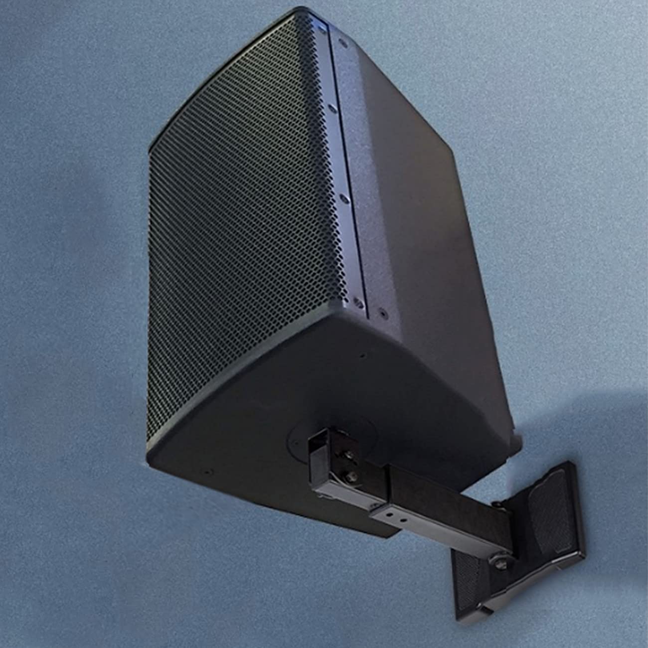 HW-339 Wall Mount Speakers Brackets Support up to 100lbs Swivel & Tilt, PA Speaker Wall Mount for Large Speakers, Mounting Screws Hidden(2 Packs, Black)