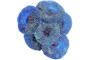 Panker o5yv Blue Coral Sea Plant Ornament - Realistic Silicone Aquarium Sculpture for Fish Tank Landscapes