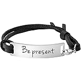 YiyangBracelets for Women Inspirational Stainless Steel Bar Wrap Bangle Cuff Personalized Birthday Gifts