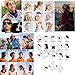 AMYAMY 16 in 1 Wide 6pcs Assorted Seamless Headbands for Men/Women Athletic Moisture Wicking Headwear for Sports Cycling Arm band Hiking Climbing ,Bandana Headwrap Scarf Neck Gaiter Turban Mask