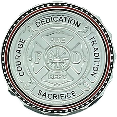 Maltese Cross Courage, Dedication, Tradition Firefighter Prayer Coin-Each