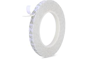 Gluest Damage Free Double Sided Tape 0.39in x 20ft, Removable Picture Hanging Strips Residue Free, Heavy Duty Mounting Tape, Wall Tape No Damage Strong Adhesive Strips Foam Tape