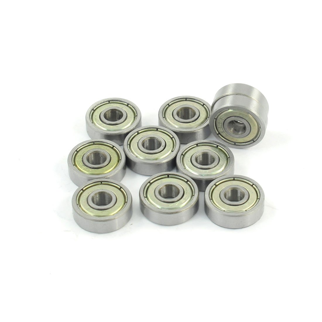 Sourcingmap 10 Pcs 625ZZ 5mm x 16mm x 5mm Shielded Deep Groove Radial Ball Bearing
