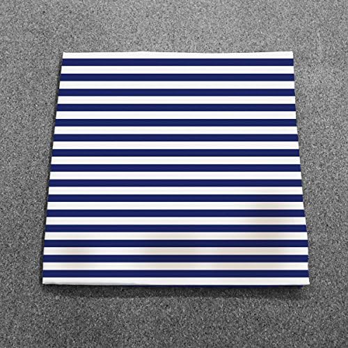 Milliken Navy Blue Small Stripes Dinner Napkins - Set of 12