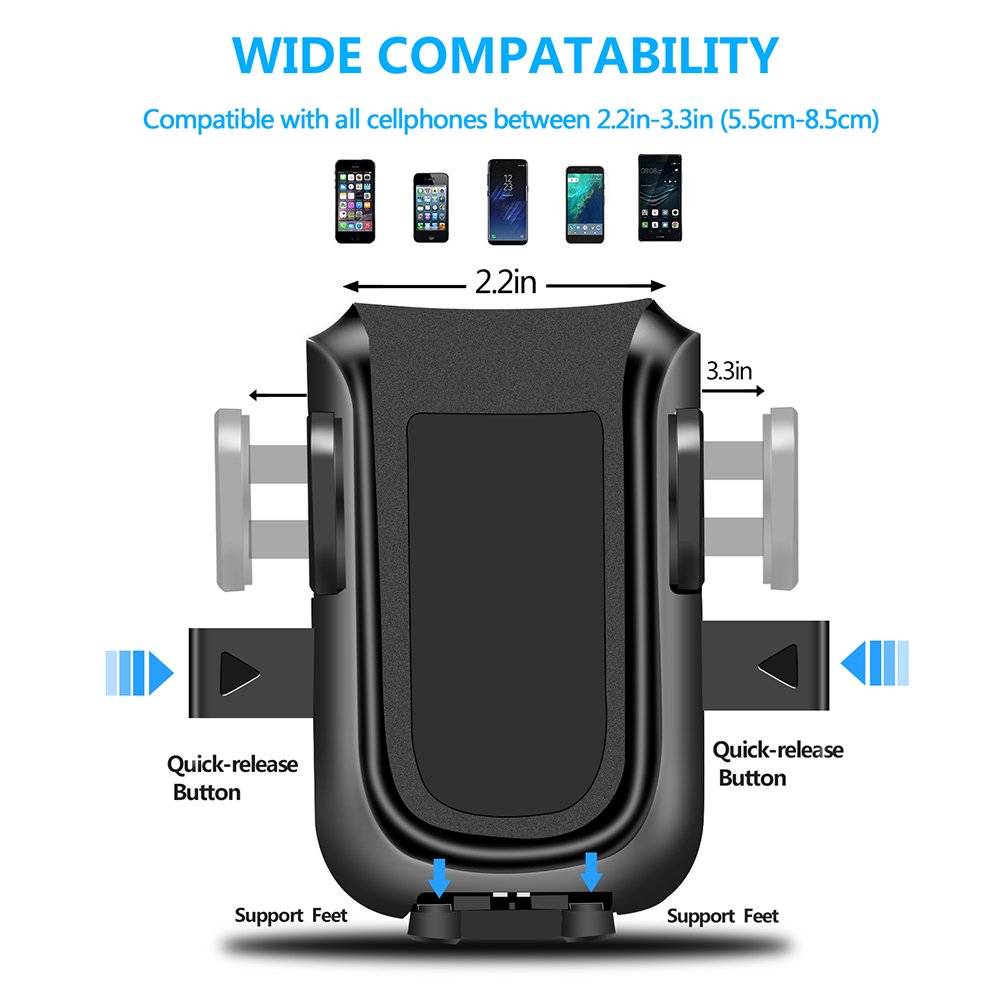 FYHD Car Phone Mount with Extendable Telescopic Arm, Universal Smartphone Car Holder for Car Windshield/Dashboard Compatible with iPhone X 8 8 Plus Samsung Galaxy LG Nexus Sony Nokia and More...