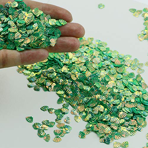 DLOnline 6000 PCS 100gram Mini Plastic Shining Shellfish Sequins,Sequins and Spangles Craft Supplies,for DIY Making(7mm)