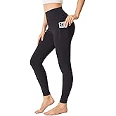 Gefyvcf Womens Seamless Leggings 28" Inseam with Pockets Buttery Soft High Waisted Tummy Control Full Length Yoga Pants