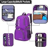 MAXTOP 40L Lightweight Foldable Backpack Water Resistant for Men Women Kids view 3