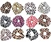 12 Hair Scrunchies Bobbles Bands Holders Set