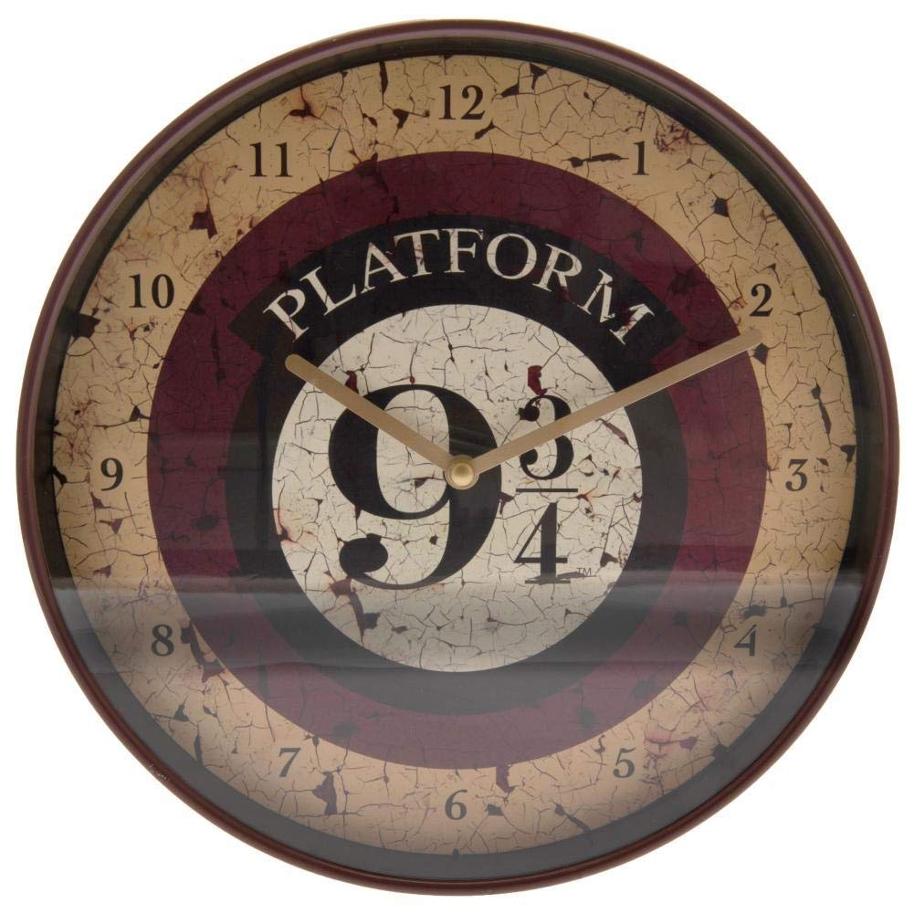 Pyramid International Harry Potter Platform 9¾ 10" Wall Clock - Multi-Coloured, Functional and Decorative, Elegantly Packaged in a Beautiful Gift Box - Potter Fans - Officially Licensed Merchandise