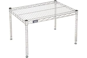 Nexel Commerical Wire Shelf Platform Dunnage Storage Rack, 18" x 24" x 14", Chrome
